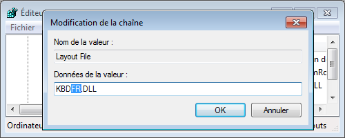 Modifier la chaine en KBDFR.DLL