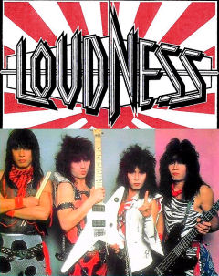 Munetaka HIGUCHI, Akira TAKASAKI, Minoru NIIHARA et Masayoshi YAMASHITA du groupe LOUDNESS